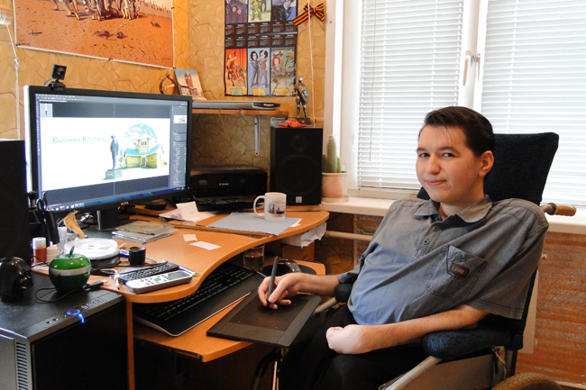 Денис Оглоблин имеет специальность «Основы графического дизайна» и он очень хочет работать!
